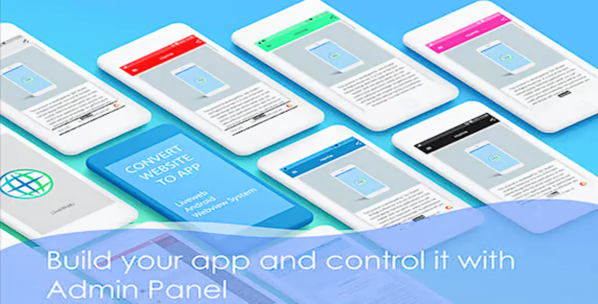 Liveweb Android Webview App With Admin Panel | convert your website to app v1.2